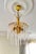 1960s Vintage Brass Chandelier Milk Glass Rods Ceiling Light For Sale - Image 5 of 14