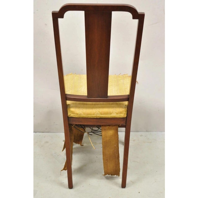 Antique Edwardian Mahogany Side Chair With Pencil and Pinwheel Inlay For Sale - Image 10 of 11