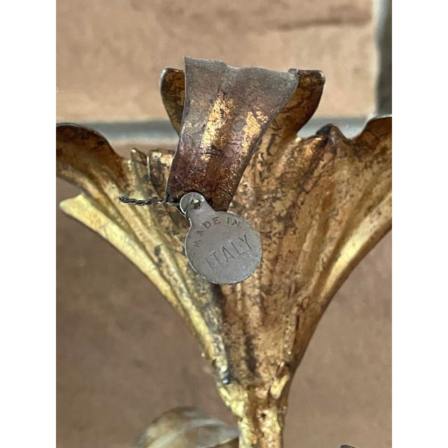 Gorgeous Italian sconce with "made in Italy" metal tag. All Swedish Drop crystals are original. It's a commanding size of...