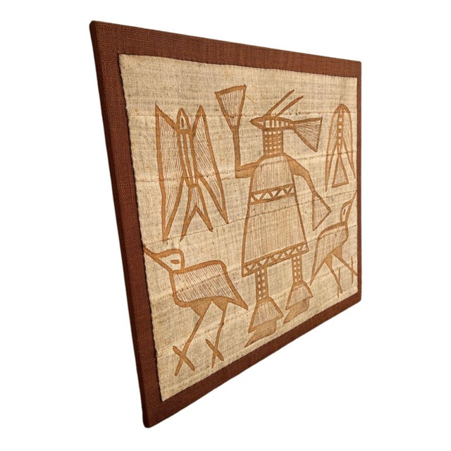 Tribal Vintage African Figural Korhogo Textile Wall Hanging For Sale - Image 3 of 9