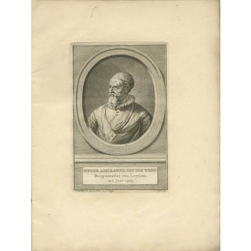 Houbraeken after Visscher, Dutch Portraits, Engravings, 1574, Set of 6 For Sale - Image 5 of 11