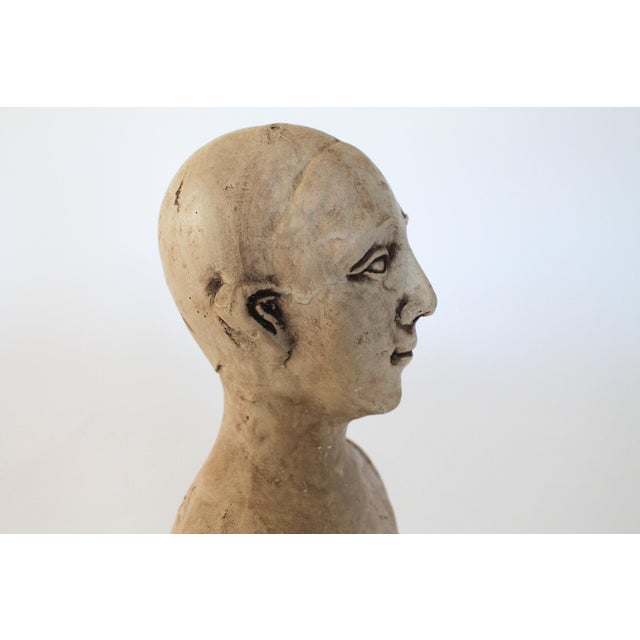 Off-white Vintage Off White Molded Female Bust For Sale - Image 8 of 12