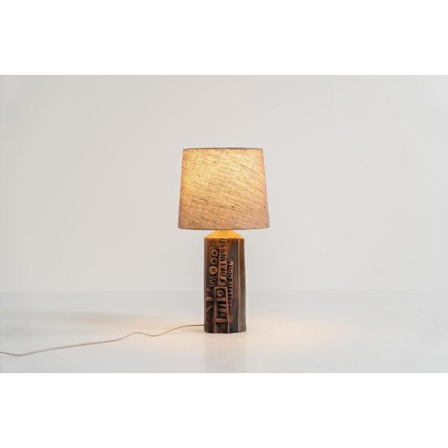 Sculptural Kennegie Ceramic Lamp by Peter Ellery for Tremaen For Sale - Image 11 of 11