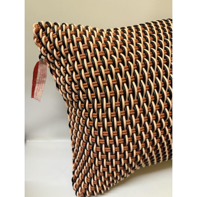 Shore Studios "Moonstone" Bold Weave Woven Silicone Outdoor/Indoor Floor Pillow For Sale In Boston - Image 6 of 12