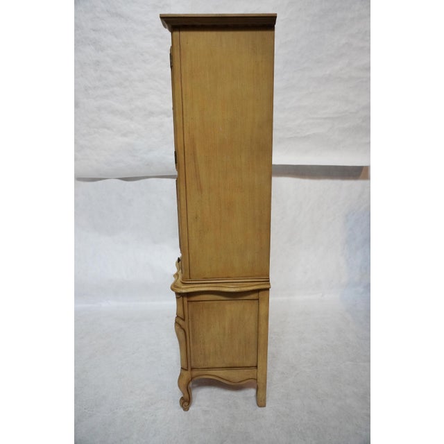 Late 20th Century French Provincial Bonnet Top Secretary Desk With Grilled Cabinet For Sale In Los Angeles - Image 6 of 14