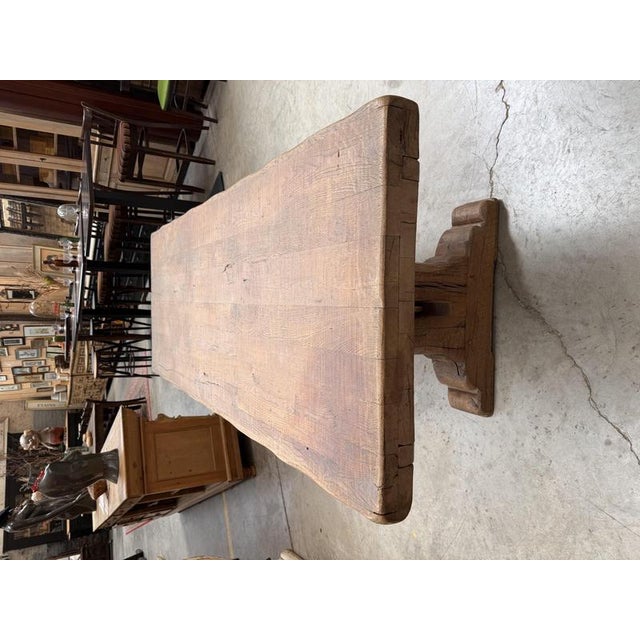 Monastery‑Style Oak Table, 1960s For Sale - Image 12 of 14