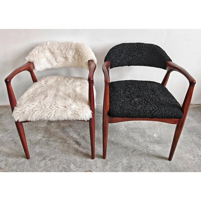Mid-Century Modern Armchair Upholstered in Astrakhan Fur, Yugoslavia, 1960s For Sale - Image 12 of 14