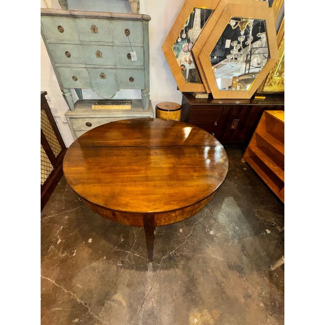19th C. Italian Walnut Demi-Lune Center Table For Sale - Image 4 of 9