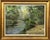 Vintage Post-Impressionist Painting of Tree-Lined River in the Irish Countryside 1980 Circa For Sale