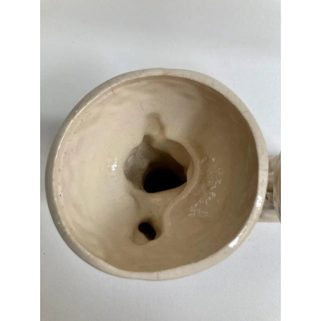 Mid 20th Century Cream Ceramic Cherub Vases Candle Holders - A Pair For Sale - Image 9 of 13