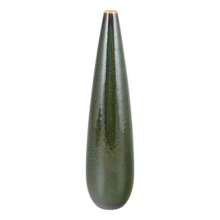 Tall Deep Green Glazed Ceramic Vase by Carl-Harry Stålhane for Rörstrand For Sale