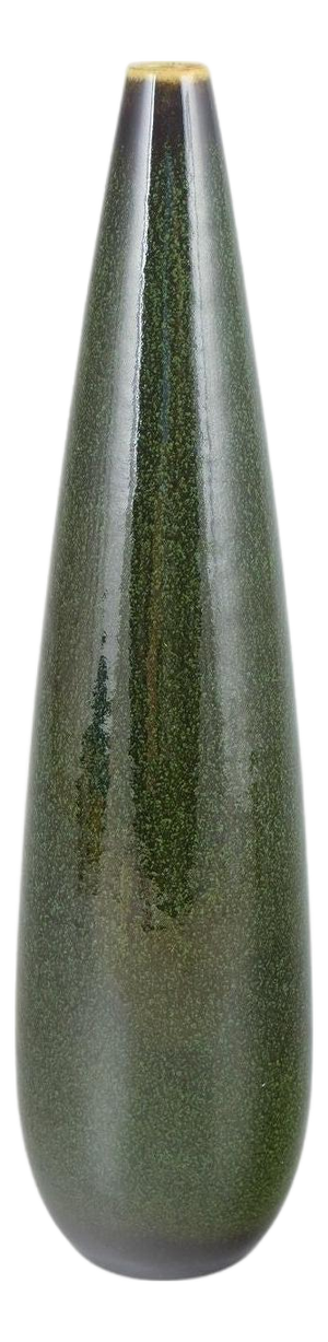 Tall Deep Green Glazed Ceramic Vase by Carl-Harry Stålhane for Rörstrand