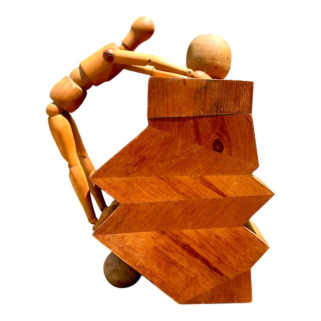Vintage Wood Abstract Form Sculpture For Sale