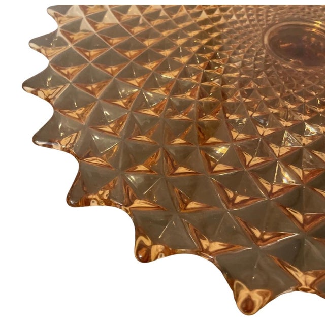 Westmorland 1960s Westmoreland Sawtooth Diamond Cake Stand For Sale - Image 4 of 6