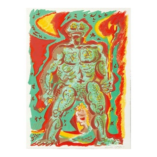 Andre Masson Pencil Hand Signed Original Lithograph Le Peigne De Crapaudette 1972 For Sale