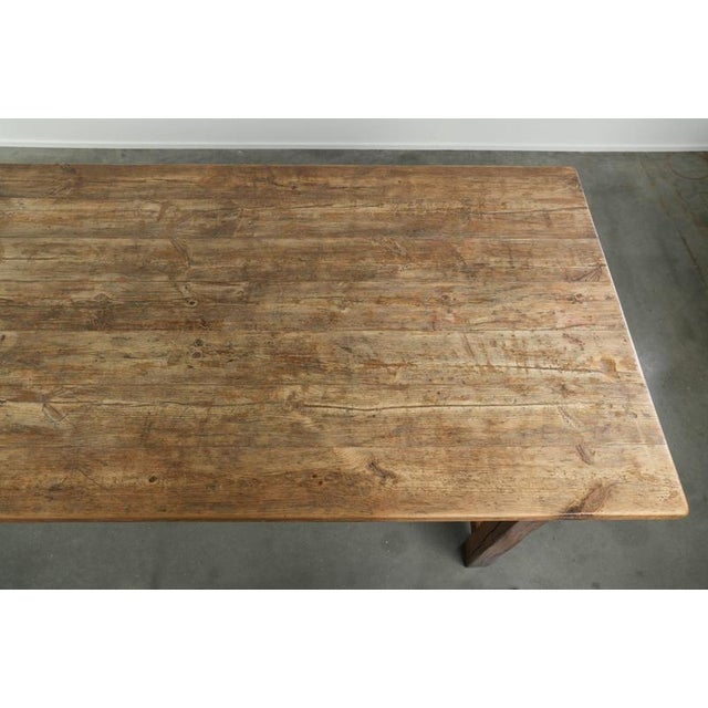 Brown Large Antique 19th Century Farmhouse Dining in Pinewood For Sale - Image 8 of 13