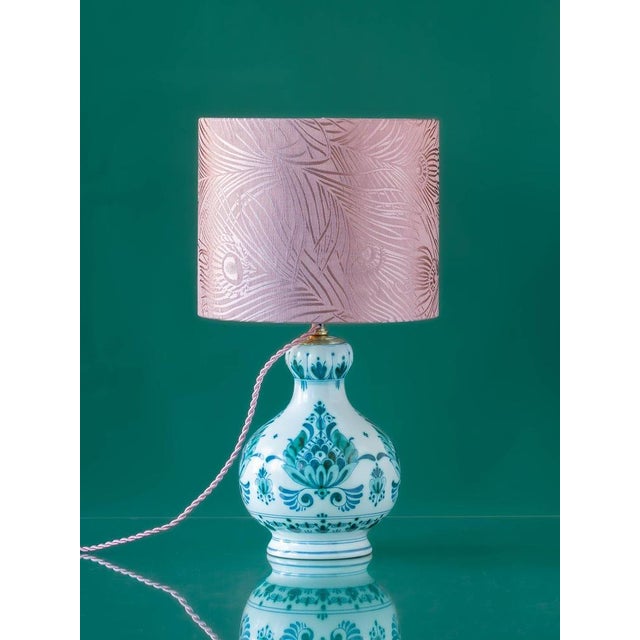 Vintage Green Delvert Table Lamp from Delft For Sale - Image 6 of 10