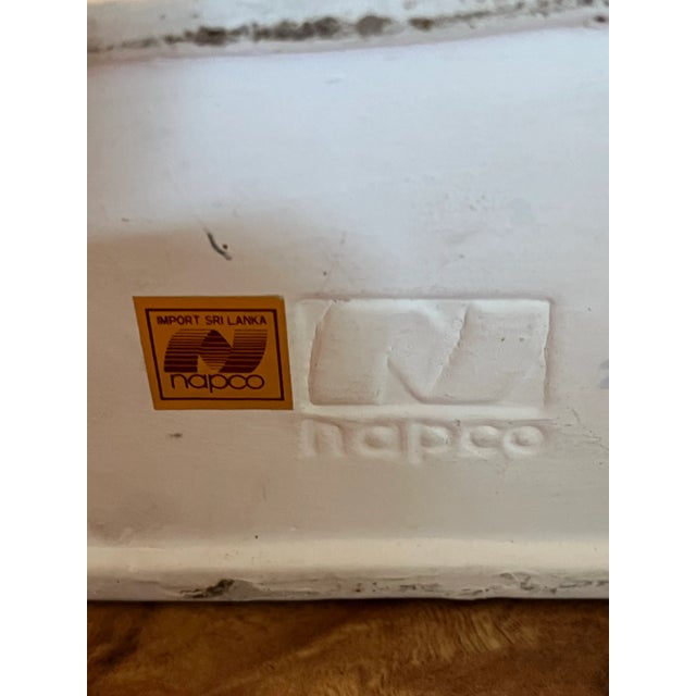 1960s Napco Vintage Creel Fish and Fishing Basket Ceramic Planter, Japan For Sale - Image 9 of 12