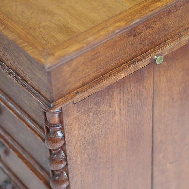 Antique Gründerzeit Oak Writing Desk, 1890 For Sale - Image 6 of 18