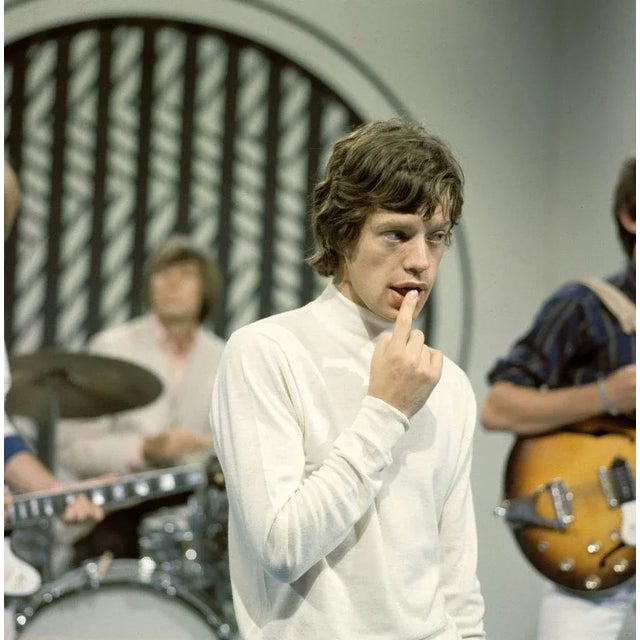 Stones on Set' Rolling Stones Contemporary Archival Color Photograph Print From the Original Negative by David Redfern - 20x20 For Sale