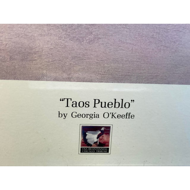 1975 O'Keefe Taos Pueblo Lithograph, Framed Jack O'Grady Galleries Chairish