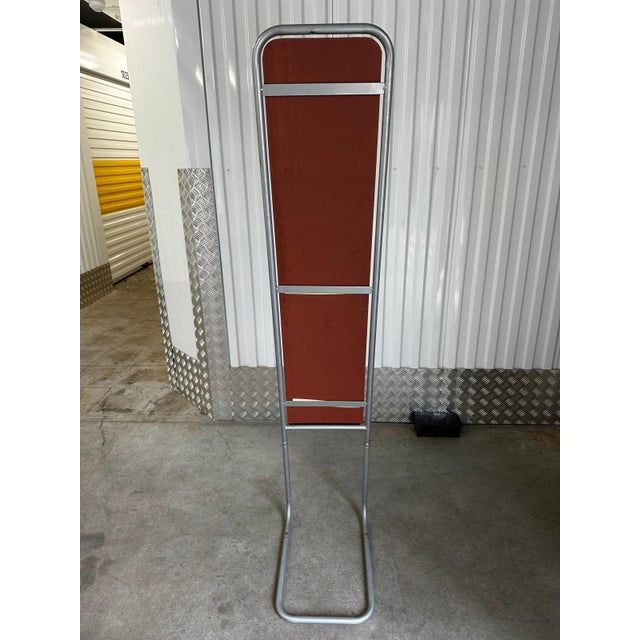 Modernist Cheval Mirror in Grey Tubular Metal, 1970s For Sale - Image 9 of 18