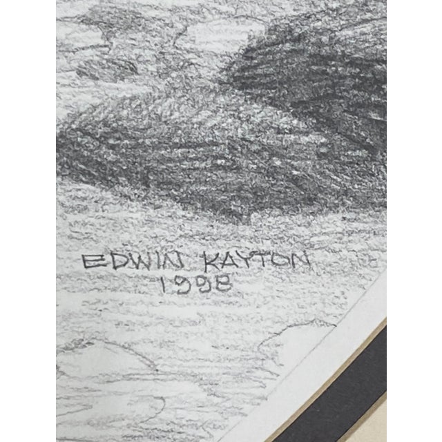 Edwin Kayton "Hawaiian Man" Original Graphite Portrait C.1998 For Sale - Image 4 of 7