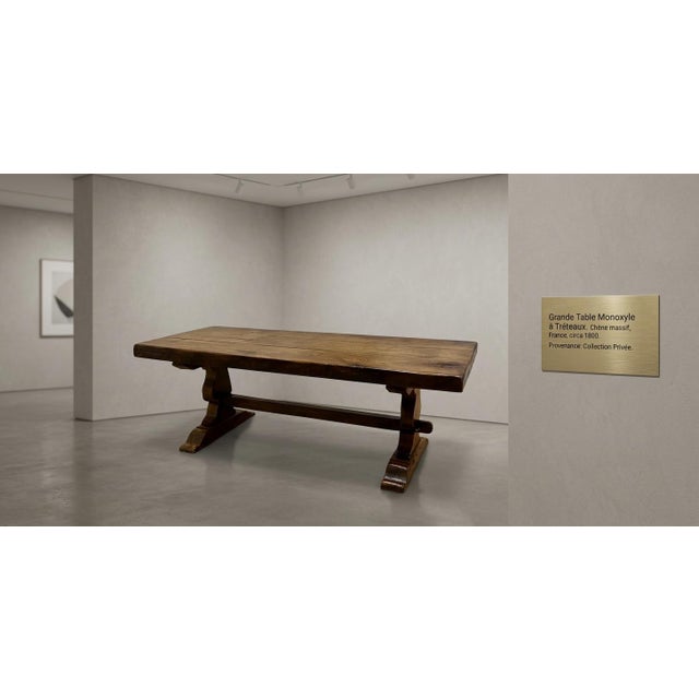 Monumental Monastery Table in Oak, 1850 For Sale - Image 4 of 4
