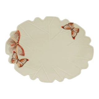 Bordallo Pinheiro Cloudy Butterflies By Claudia Schiffer Platter, 15" For Sale