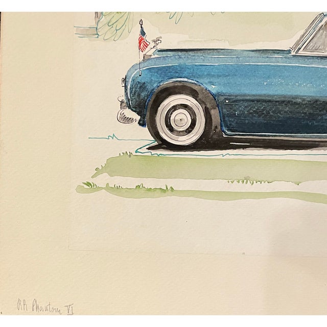 Traditional 1984 Robert Colborne Rolls Royce Phantom VI Painting For Sale - Image 3 of 6