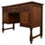 A handsome and finely crafted early 20th-century English Edwardian desk, constructed from oak and distinguished by its...