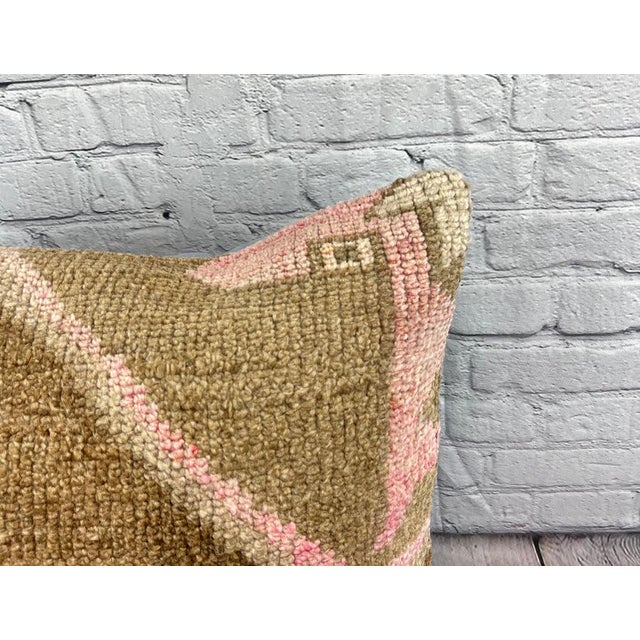 Turkish 20 x 20 Rug Pillow Sultan's Tranquil Turkish Pillow Cushion Cover For Sale - Image 3 of 4