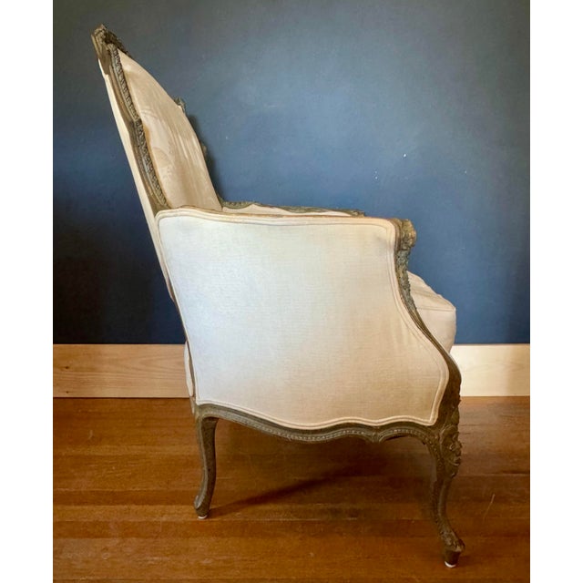 19th Century Gilt Louis XV Bergere For Sale In Philadelphia - Image 6 of 11