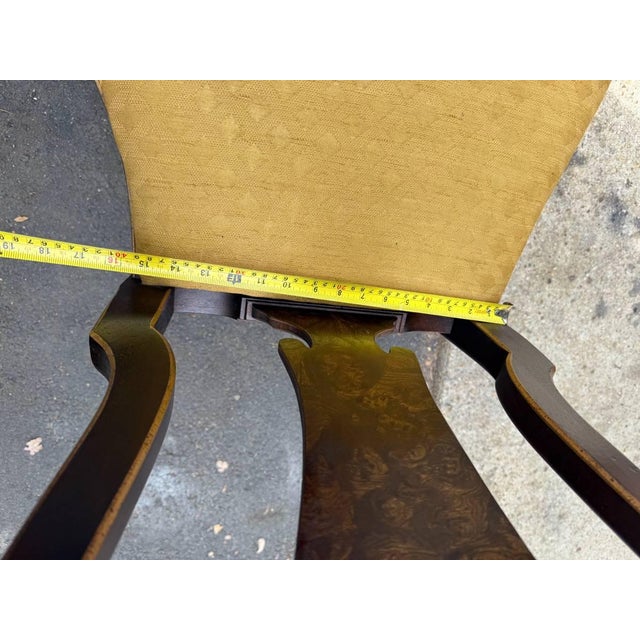 Henredon Burled Walnut Dining Chairs Folio Four Queen Anne Style Vintage 1960's. For Sale - Image 14 of 16