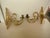 Gold Vintage Brass Electric Wall Sconces - Pair For Sale - Image 8 of 8