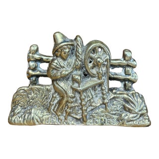 Vintage English Brass Letter Rack - Welsh Jenny Jones For Sale
