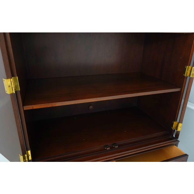 Councill Furniture Councill Craftsmen Inlay Mahogany Bedroom Armoire Cabinet For Sale - Image 4 of 18