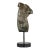 Late 20th Century Small Male Torso Bronze Sculpture on Circular Marble Base For Sale