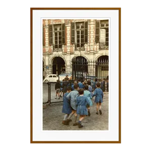 Paris Schoolchildren 1950s by Peter Cornelius Framed C-Print