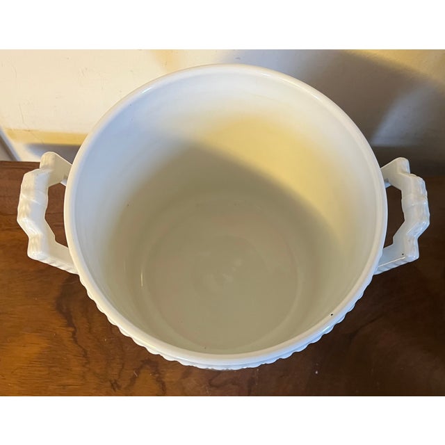 White Antique 19th Century KPM Berlin Blanc De Chine Porcelain Ice Pail or Cachepot in the Kurland Pattern For Sale - Image 8 of 12