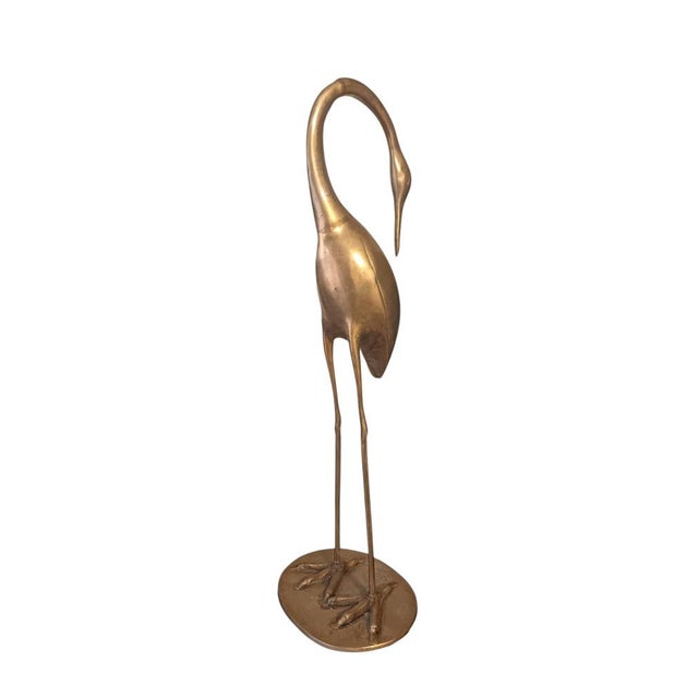 Metal Large Mid-Century Modern Brass Crane, 1950s For Sale - Image 7 of 7