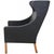 2204 Wing Chair in Black Leather by Børge Mogensen, 2020 For Sale - Image 11 of 16