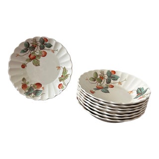 1950s Copeland Spode Strawberry Pattern Fruit Bowl - Set of 8 For Sale