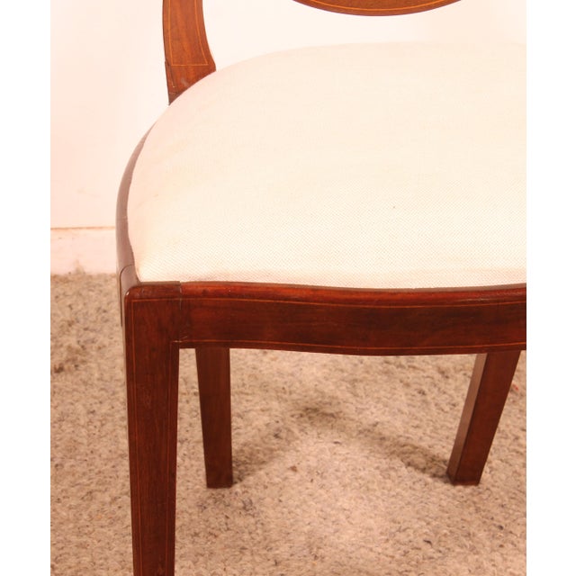 Mahogany Chairs with Inlays, 19th Century, Set of 4 For Sale - Image 12 of 13