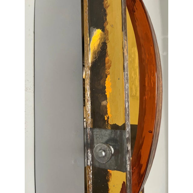 Poliarte Italian Amber Murano Wall Lights from Poliarte, 1970s, Set of 2 For Sale - Image 4 of 10
