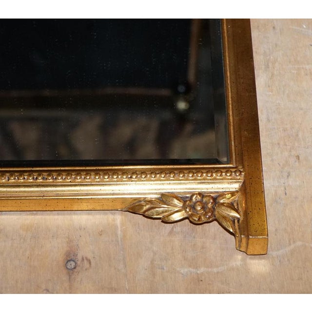 Vintage Victorian Gilted Overmantel Wall Mirror For Sale - Image 5 of 13
