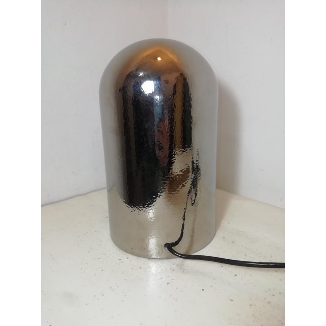 Silver Ceramic Table Lamp attributed to Ambrogio Pozzi, Italy, 1960s For Sale - Image 8 of 12