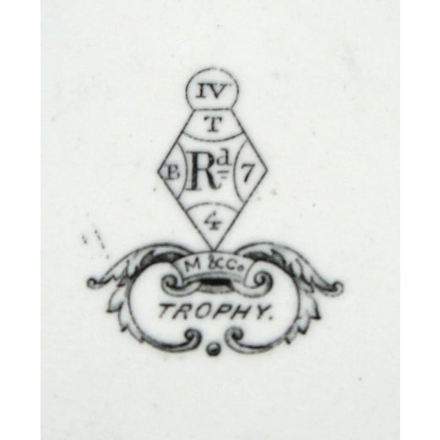 Antique 1867 Minton & Co. Oval Platter England Registry Mark Trophy Pattern For Sale - Image 4 of 6