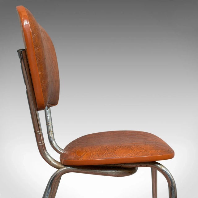 1960s French Faux Crocodile Upholstery Chairs - A Pair For Sale - Image 4 of 13