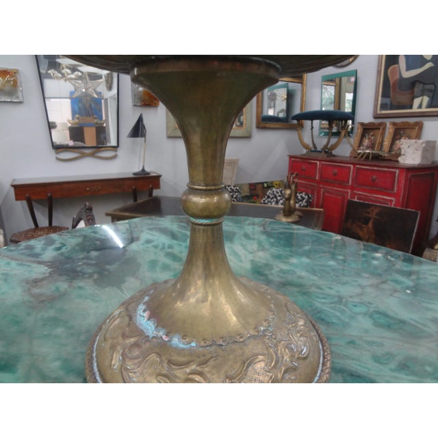 Art Deco 1930s Italian Hammered Brass Urn or Vessel For Sale - Image 3 of 9